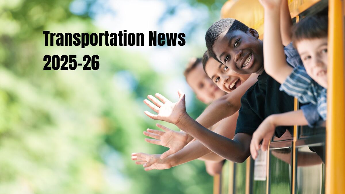 Transportation News 2025-26 - image of kids in bus windows